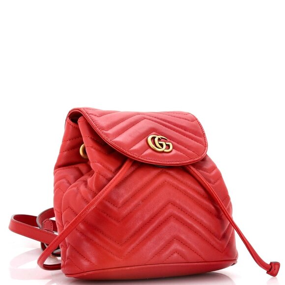 Gucci GG Marmont Drawstring Backpack Matelasse Leather Mini reb-760-091725 - Picture 3 of 8